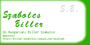 szabolcs biller business card